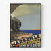 Vintage-plakat Marseille – Côte d’Azur – Roger Broders, vist i en tynd ramme på en lys væg.