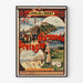 Vintage Normandie‑plakat – Normandie og Bretagne — chemins de fer de l’Ouest, vist i en slank ramme på en lys væg.