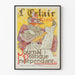 Vintage plakat til avisen Le Clair - Retro vægdekoration
