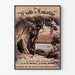 Vintage plakat "Aix-les-Bains, grotte de Lamartine" vist i en tynd ramme på en lys væg.