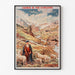Vintage-plakat Gavarnie, chemin de fer d’Orléans, vist i en tynd ramme på en lys væg.