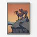 Vintage plakat National Parks Preserve Wild Life, vist i en tynd ramme på en lys væg.