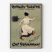 Vintageplakat Oh! Susannah!, Royalty Theatre, vist i en slank ramme på en lys væg.