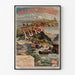 Vintageplakat Paris Lyon Méditerranée, Jura, vist i en tynd ramme på en lys væg.
