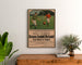 Vintage plakat Sarreguemines, fodboldkamp, indrammet over en trækommode mellem planter.