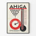 Vintage plakat AHIGA Termometer og Barometer for Valuta