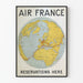 Vintage plakat Air France Flyreservationkort