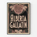 Plakat Art Nouveau Alberta Gallatin til vægdekoration vintage