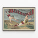 Vintage plakat af Alcazar d'Hiver af Les Frères Lions — indrammet kunstværk på væggen