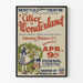 Vintage plakat af Alice i Eventyrland teater til børneindretning på væggen