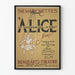 Vintage plakat af Alice i Eventyrland Marionet Teater