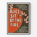 Vintage plakat Alice sidder ved ilden - Retro vægdekoration