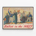 Vintage Marine Rekruttering Plakat - Alle Sammen Tilmeld dig Flåden — indrammet kunstværk på væggen