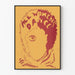Vintage stil psykedelisk plakat af kvindelig dans