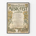 Vintage plakat af Musik-Fest i Leipzig 1897