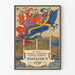 Vintage plakat for udstilling kunst og industri Stockholm 1897