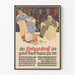 Vintage plakat som festgave - vægdekoration med temaet Læsning og Familie