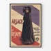 Vintage plakat fra Alsace med stor patriotisk film med fru Réjane