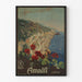 Vintage plakat af Amalfikysten i Napoli
