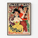 Vintage plakat af balletpantomime Napoli på Folies Bergère