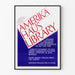 Vintage plakat Amerika Haus Library - Grafisk og informativ vægdekoration