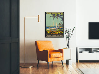 Vintage plakat af Lindeman-øen ved Great Barrier Reef