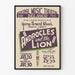 Vintage plakat for teater 'Androcles og løven' af George Bernard Shaw