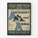 Plakat Teater Anthony og Anna - Great Northern Theatre