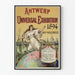 Vintage plakat fra Verdensudstillingen i Antwerpen 1894