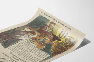Gammel terapeutisk vintage plakat til vægdekoration