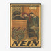 Vintage tysk plakat mod udvidelsen af arbejdstiden