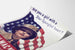 Vintage militær plakat med kvindelig Star-Spangled Heart