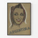 Vintage portrætplakat af argentinsk kvinde