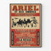 Vintage plakat af Ariel og hans skygger - Profiler og silhuetter illusion