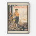 Retro vægplakat med arbejde og sovjetisk industri