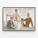 Vintage reklameplakat for Arrow Collars and Shirts 1913 — indrammet kunstværk på væggen