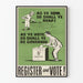 Vintage plakat opfordrer til stemmeafgivelse og engagement