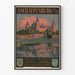 Plakat Aschaffenburg am Main Slot og Flod
