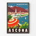 Vintage plakat Ascona Lac Majeur Schweiz
