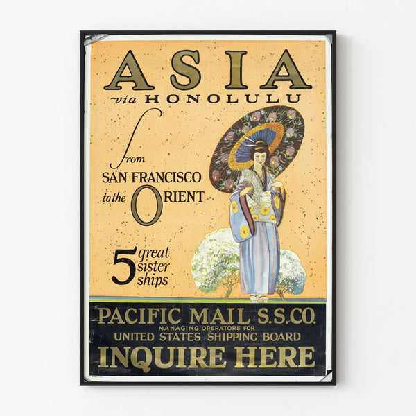 asia-via-honolulu-from-san-francisco-to-the-orient-5-great-sister-ships-woman-with-an-umbrella