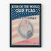 Vintage plakat Our Flag Atop of the World - Patriotisk vægdekoration