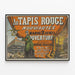 Vintage plakat Tapis Rouge åbning af butikker 2. april — indrammet kunstværk på væggen