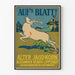 Vintage plakat Auf's Blatt Alter Jagd Korn til vægdekoration