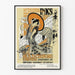 Vintage plakat i Ault & Wiborg-stil med japansk inspiration til vægdekoration