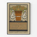Vintage plakat fra Ault & Wiborg Co. med farverigt buket og stiliserede figurer