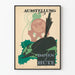 Vintage plakat for damehatter til udstilling