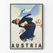 Vintage ski plakat i Østrig