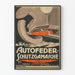 Vintage plakat AutoFeder Schutzgamasche - Retro bilindretning
