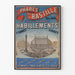Vintage plakat Ved Bastilles Fyrtårne - Parisisk vægdekoration