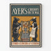 Vintage plakat af Ayer’s Cherry Pectoral til vægdekoration